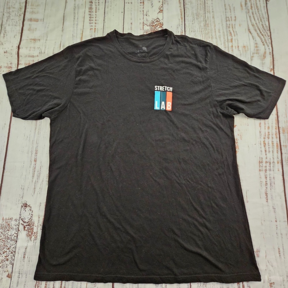 Stretch Lab Flexologist Black Short Sleeve Cotton Blend T-Shirt Men's 3XL